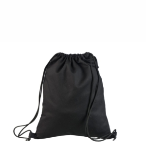 Svarta ryggsäckar av starkt bomullstyg. Storlek: 35×45 cm