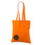 Orangefärgade billiga tygkassar av bomull. Storlek: 38×42 cm