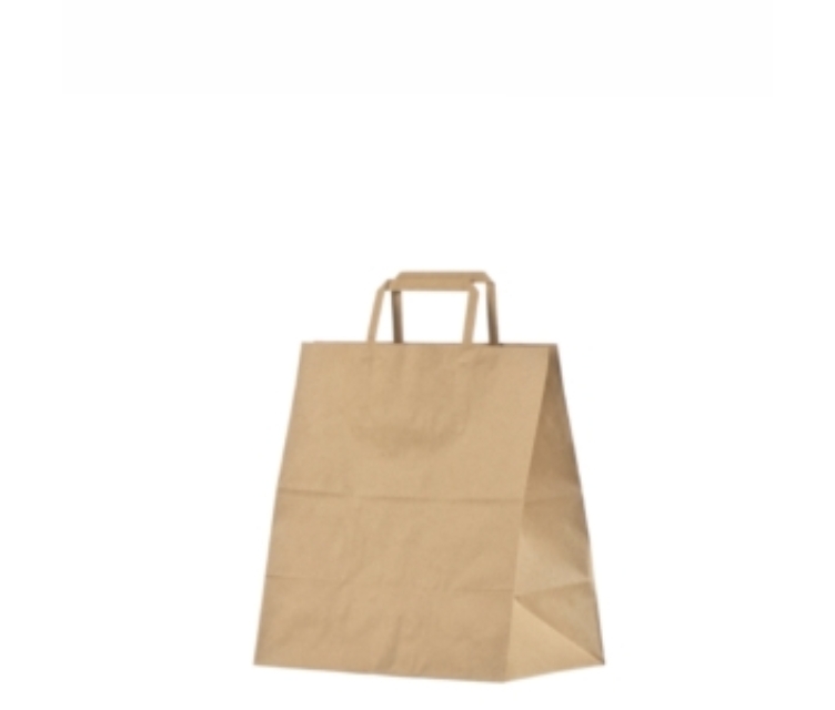 Brun take away papperskasse 26x16x29 cm