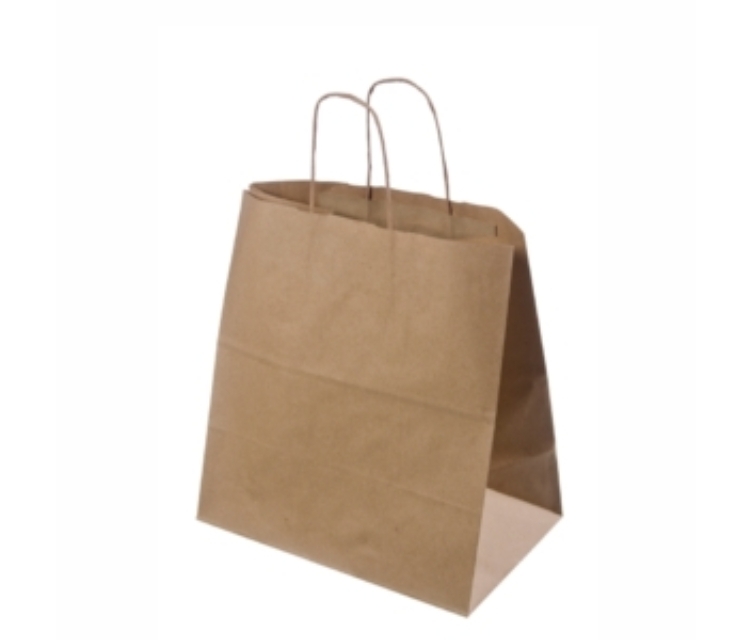 Brun take away papperskasse 32x19x34 cm