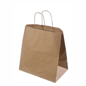 Brun take away papperskasse 32x19x34 cm