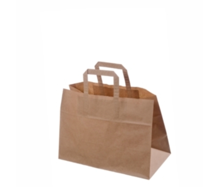 Brun take away papperskasse 35x17x24,5 cm