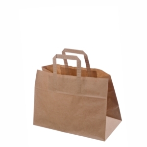 Brun take away papperskasse 35x17x24,5 cm