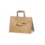 Brun take away papperskasse 35x23x25 cm med logotryck