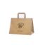 Brun take away papperskasse 35x23x25 cm med tryck